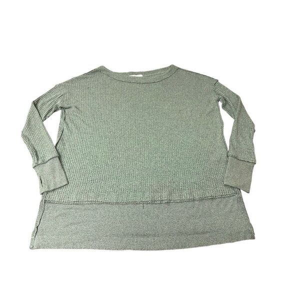 We The Free People North Shore Waffle Thermal Knit Pullover Long Sleeve Sweater - Picture 2 of 8